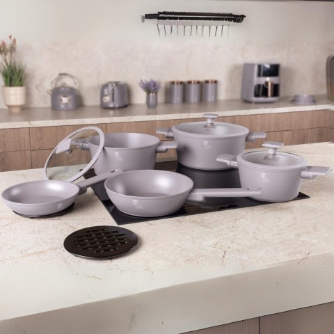 Zestaw 10-el garnki i patelnie BerlingerHaus BH-8110 Taupe Collection