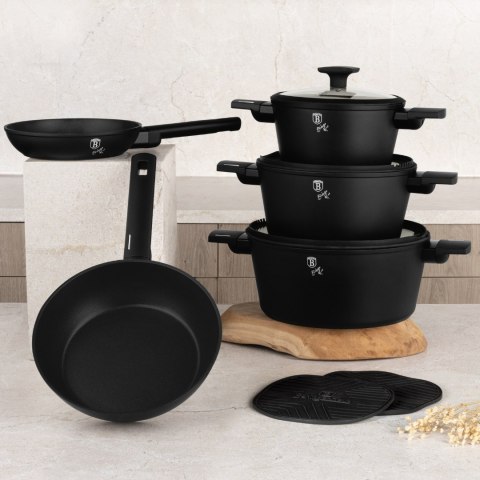 Zestaw 10-el garnki i patelnie BerlingerHaus BH-8197 Matte Black Collection