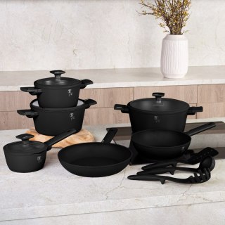 Zestaw 15 el. garnki, patelnie, akcesoria BerlingerHaus Matte Black BH-8198