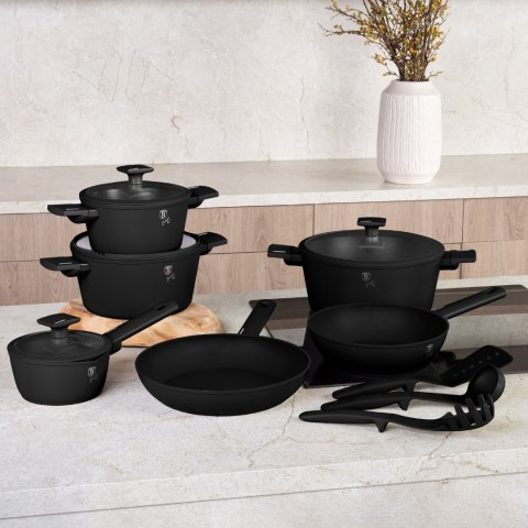 Zestaw 15 el. garnki, patelnie, akcesoria BerlingerHaus Matte Black BH-8198