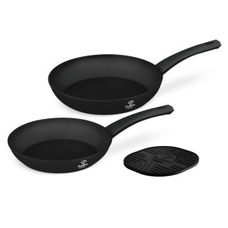 Zestaw 2 patelni + podkładka Fashion TV FTV-0048 Matte Black- Rose Gold