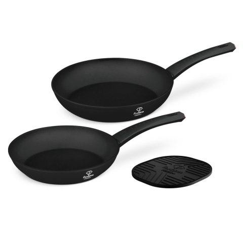 Zestaw 2 patelni + podkładka Fashion TV FTV-0048 Matte Black- Rose Gold