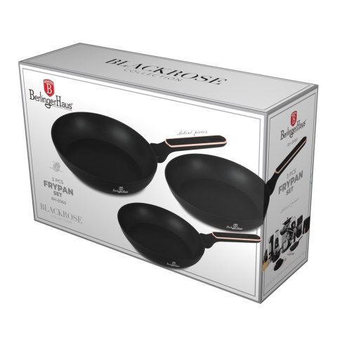 Zestaw 3 patelni BerlingerHaus BH- 8360 | Black Rose Collection