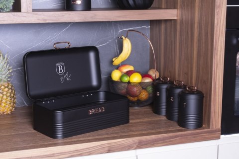 Zestaw 3 pojemników i chlebak Black rose BH-6753