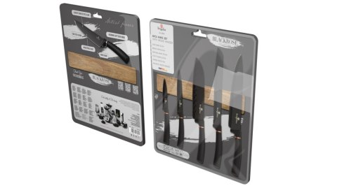 Zestaw 5 noży z listwą magnetyczną Black Rose BerlingerHaus BH-2884