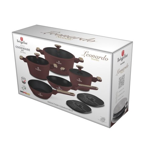 Zestaw garnków 10 elementów Berlinger Haus - Leonardo Nordic Collection BH-8305