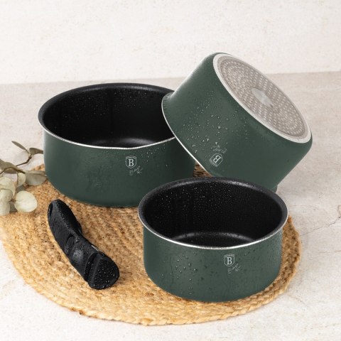 Zestaw garnków 12el. z odpinaną rączką BerlingerHaus Matte Green Collection BH-8423