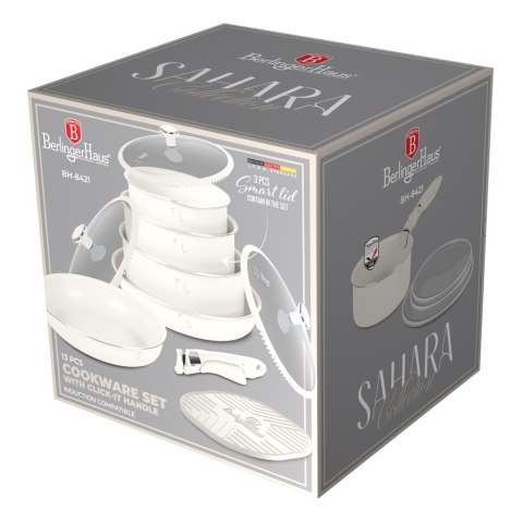 Zestaw garnków 13el. z odpinaną rączką BerlingerHaus Sahara Marble Collection BH-8421