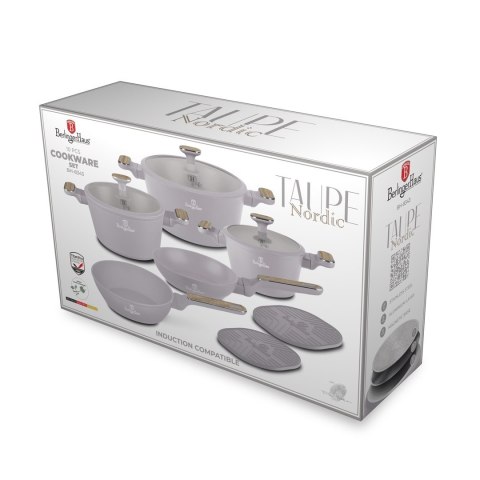 Zestaw garnków i patelni 10 el. BerlingerHaus BH-8343 Taupe Nordic