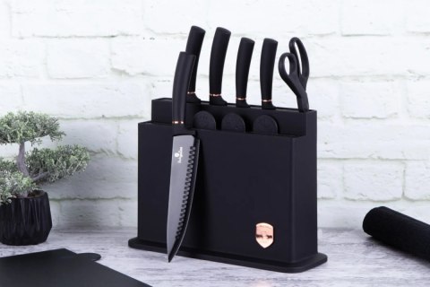 Zestaw noży w bloku i desek do krojenia BerlingerHaus Black Rose BH-2491