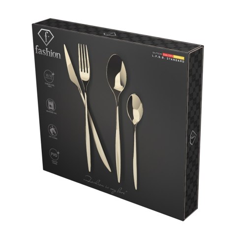 Zestaw sztućców 24 szt. FashionTV FTV-0082 Mirror champagne