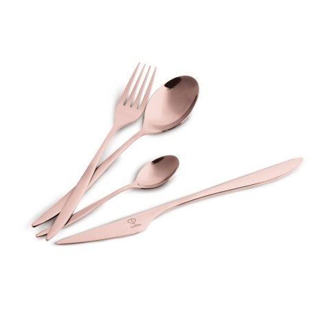 Zestaw sztućców 24 szt. FashionTV FTV-0083 Mirror Rose Gold