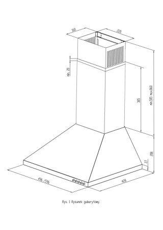 Okap MAAN Vela 2 60 biały (WYPRZEDAŻ)