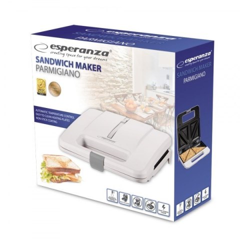 Opiekacz do kanapek Esperanza PARMIGIANO EKT010W (1000W; kolor biały)