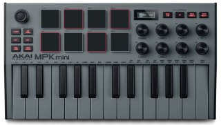 AKAI MPK MINI 3 GREY - Mini klawiatura sterująca (WYPRZEDAŻ)