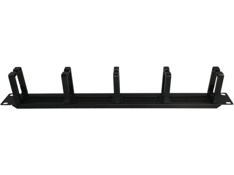 Alantec-Organizator kabli 1U 19" z przepustem szczotkowym, 5 plastikowych uchwytów