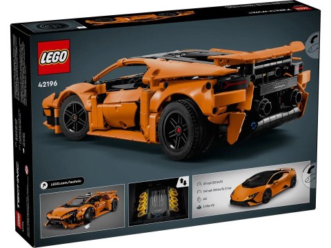 LEGO Technic 42196 Pomarańczowe Lamborghini Huracán Tecnica