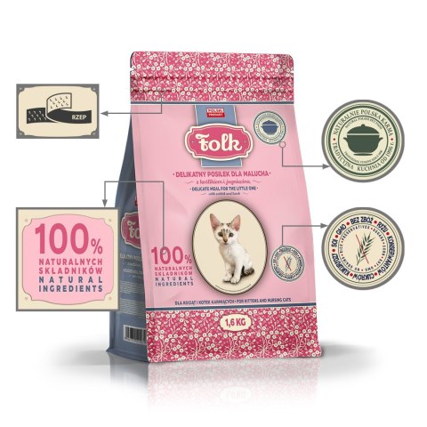 FOLK Delikatny posiłek dla malucha z królikiem i jagnięciną 1.6kg