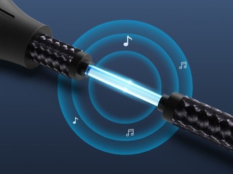 Kabel audio optyczny Vention w oplocie z aluminiowym złączem 5m czarny