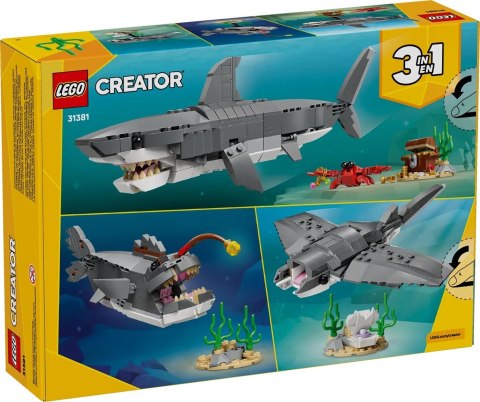 LEGO Creator 31381 Groźny rekin ze skrzynią skarbów