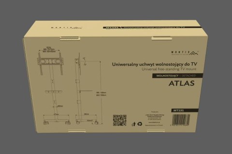 MONTIS MOBILNY UCHWYT DO TELEWIZORA 23"-60" MT191 ATLAS / CZARNY / VESA 400X400