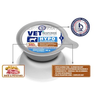 VET RESPONSE Hypoallergenic kaczka dla kota 85g