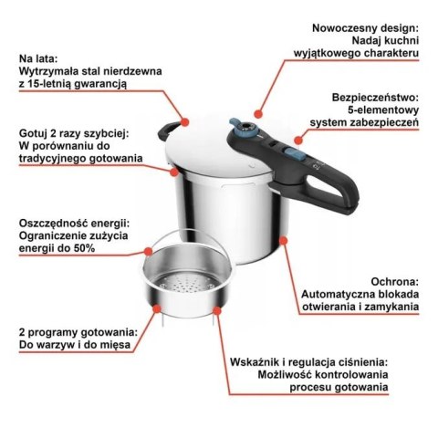 Szybkowar TEFAL Secure Trendy 8L P2584401