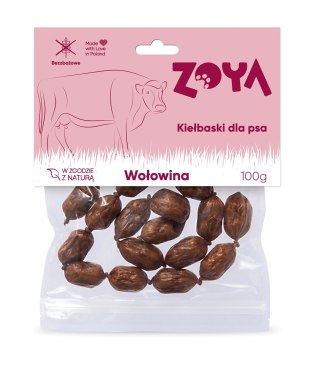 ZOYA Kiełbaski z wołowiny przysmak dla psa 100g