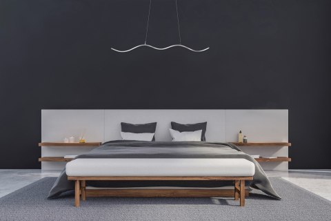 Lampa sufitowa LED Activejet AJE-SARA, srebrna, światło neutralne białe, 1690 lm. (WYPRZEDAŻ)