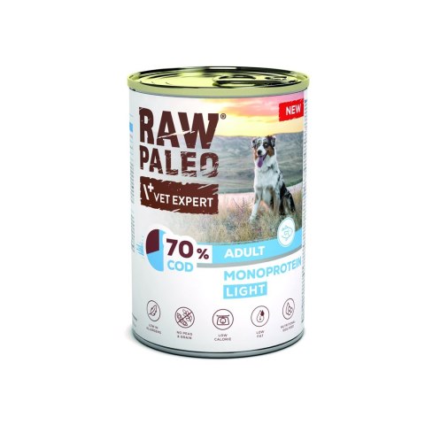 VetExpert Raw Paleo Dorsz/Cod Light Adult Can 400g