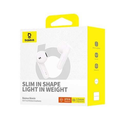 Słuchawki bezprzewodowe Baseus Bowie E16 (biały)