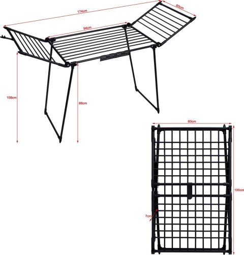 PROMIS SUSZARKA NA PRANIE CZARNA AMALFI SU120