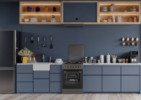 MPM Kuchnia gazowo-elektryczna Retro Designe MPM-56-KRM-13 czarna