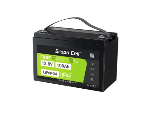 Green Cell GREEN CELL AKUMULATOR LIFEPO4 CUBE 100AH 12V/12.8V 1280WH LFPGC12V100AH