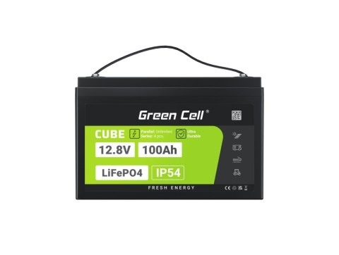 Green Cell GREEN CELL AKUMULATOR LIFEPO4 CUBE 100AH 12V/12.8V 1280WH LFPGC12V100AH