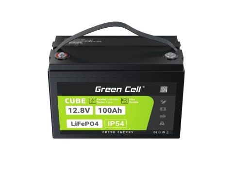 Green Cell GREEN CELL AKUMULATOR LIFEPO4 CUBE 100AH 12V/12.8V 1280WH LFPGC12V100AH