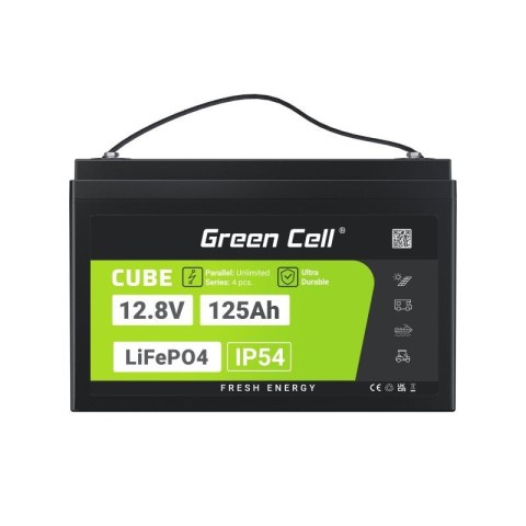 Green Cell GREEN CELL AKUMULATOR LIFEPO4 CUBE 125AH 12V/12.8V 1600WH LFPGC12V125AH