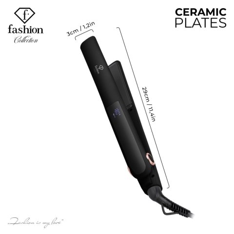 Prostownica do włosów FashionTV FTV-0146 Matte Black- Rose Collection
