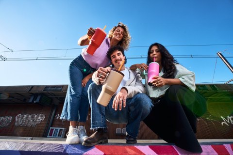 Kubek termiczny ze słomką Kambukka Rio Tumbler 950ml, Bubblegum Mint