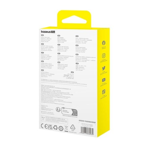 Kabel Baseus Gem USB C-IP 20W 1m (czarny)