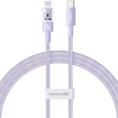 Kabel Baseus Gem USB C-IP 20W 1m (fioletowy)