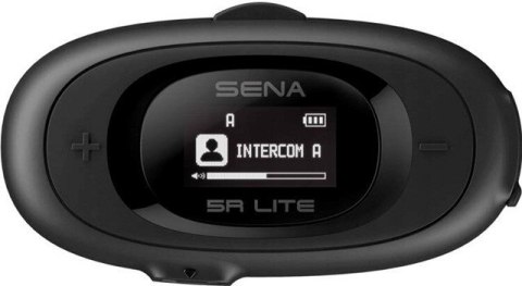 Interkom motocyklowy Sena 5R-01D 5R Lite Bluetooth 5.1 700m z wyświetlaczem LCD i uniwersalnym zestawem mikrofonów na 2 kaski