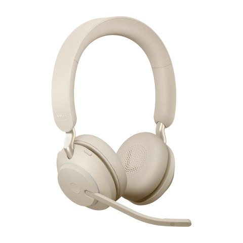 Słuchawki nauszne bezprzewodowe Jabra Evolve2 65 UC Stereo Link380a, beige