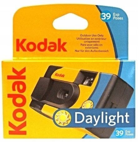 Kodak DAYLIGHT Aparat Fotograficzny Jednorazowy z filmem kolorowym 39 zdjęć. Bez wbudowanej lampy błyskowej. Analogowa fotografi