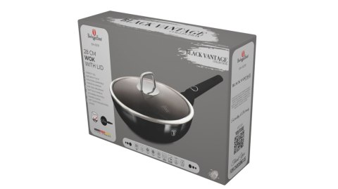 Patelnia wok z pokrywką 28cm BerlingerHaus Black Vantage Colletcion BH-8218
