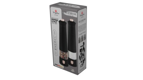 Elektryczne młynki 2 szt do pieprzu i soli BerlingerHaus Black Rose BH-9499