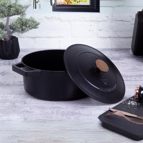 Garnek żeliwny 4,3L z pokrywką 24cm BerlingerHaus BH-6492