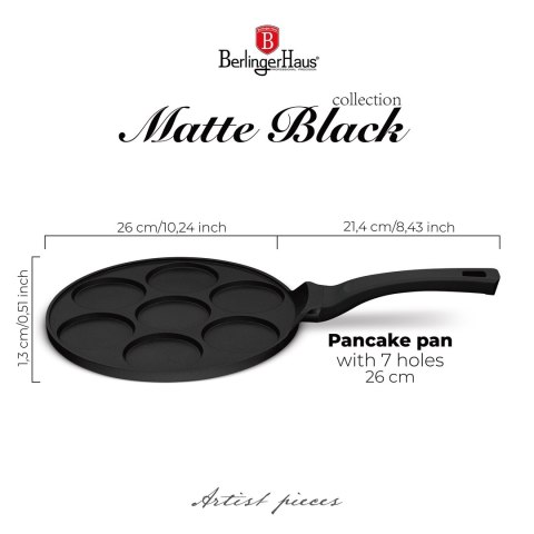 Patelnia do naleśników 26cm | Pancakes BerlingerHaus BH-7793 Black Rose