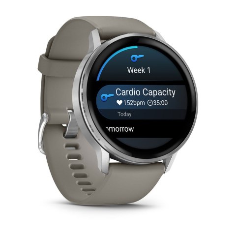 Garmin Zegarek Garmin Venu 4, 45mm AMOLED srebrny