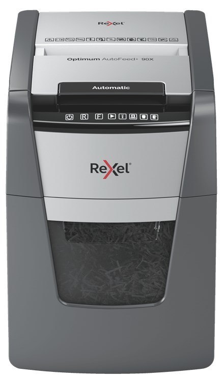 REXEL Rexel Niszczarka Optimum AutoFeed+ 90X, (P-4), 90 kartek, 34 l kosz